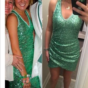 Parker Green sequin dress